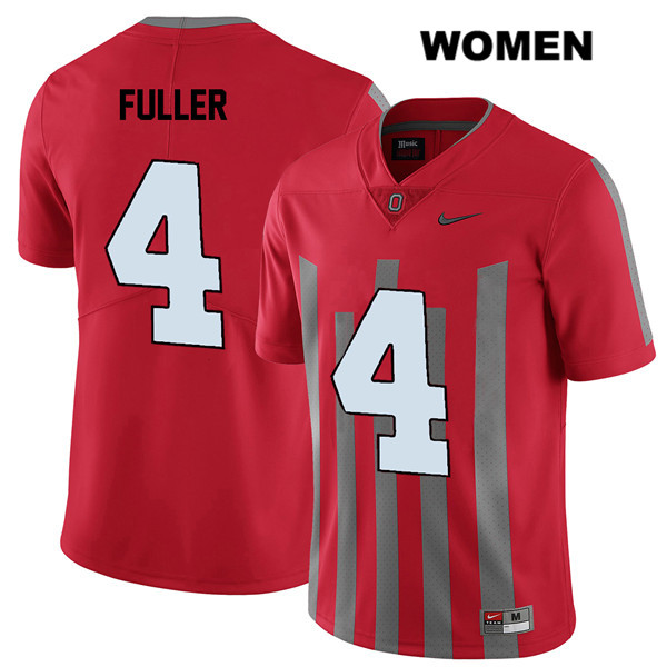 Ohio State Buckeyes Women's Jordan Fuller #4 Red Authentic Nike Elite College NCAA Stitched Football Jersey ZI19L45LF